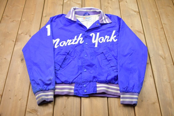 Vintage 1980s North York Varsity Jacket / Athleis… - image 1
