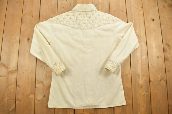 Vintage 1970s Quilted Wrangler Snap Button Shirt … - image 2