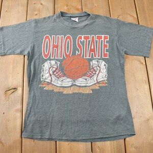 Vintage 1991 Ohio State University Collegiate Basketball Graphic T-Shirt Made In USA