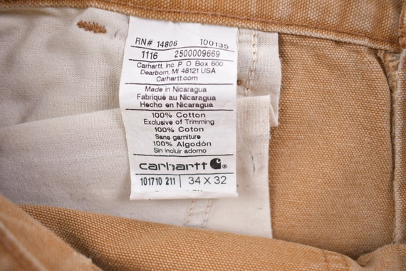 Vintage 1990s Carhartt Work Pants Size 35 x 29 / … - image 6
