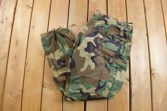 Vintage 1980s US Army Woodland Camouflage Cargo P… - image 1