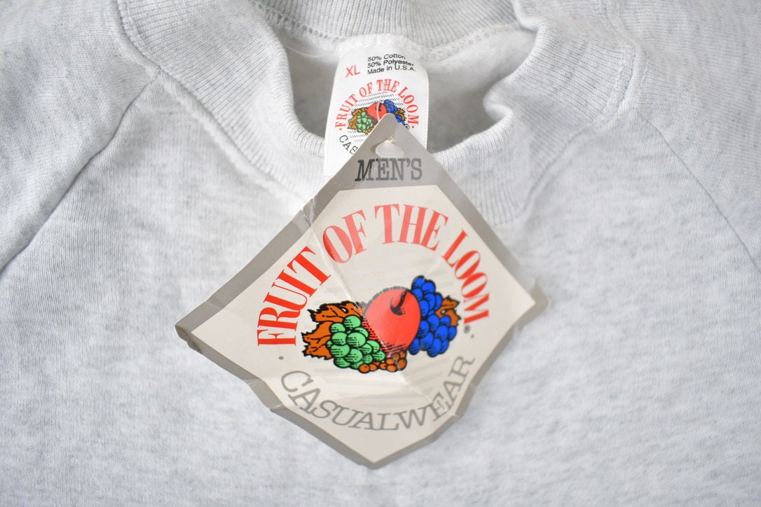 【reprint】 90's FRUIT OF THE LOOM sweat 90'S Fruit of the Loom plain blank sweatshirt hoodie made in
