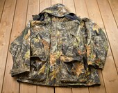 Vintage 1990s Wolf Mountain Hunting Wear Windbreaker Jacket Camo Jacket Athletic Spring Summer Sportswear Streetwear Athleisure