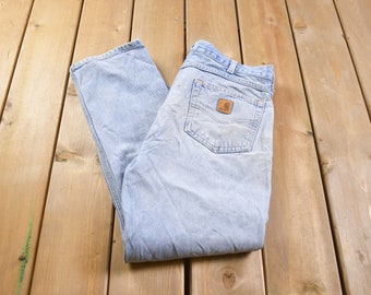 Vintage 1990s Distressed Carhartt Work Pants Size 32 x 29.5 / 1990s Carpenter Pants /  Distressed Carhartt / Vintage Workwear / Streetwear