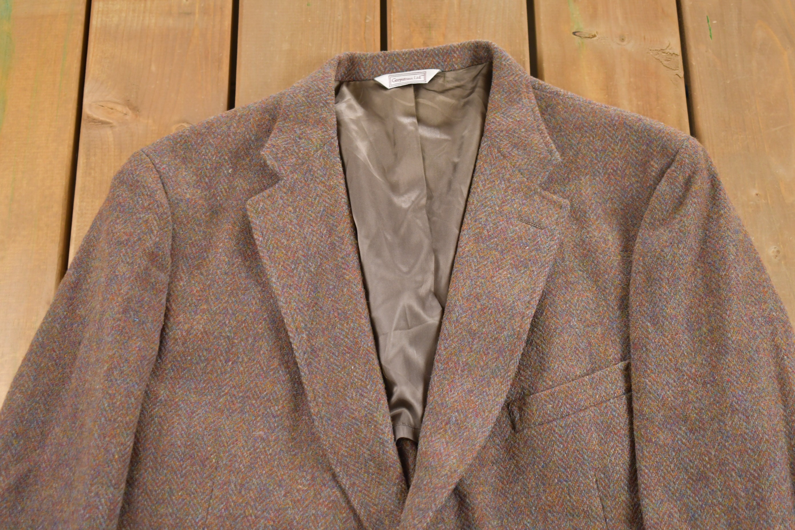 Vintage Harris Tweed Pure Scottish Wool Sportscoat Jacket
