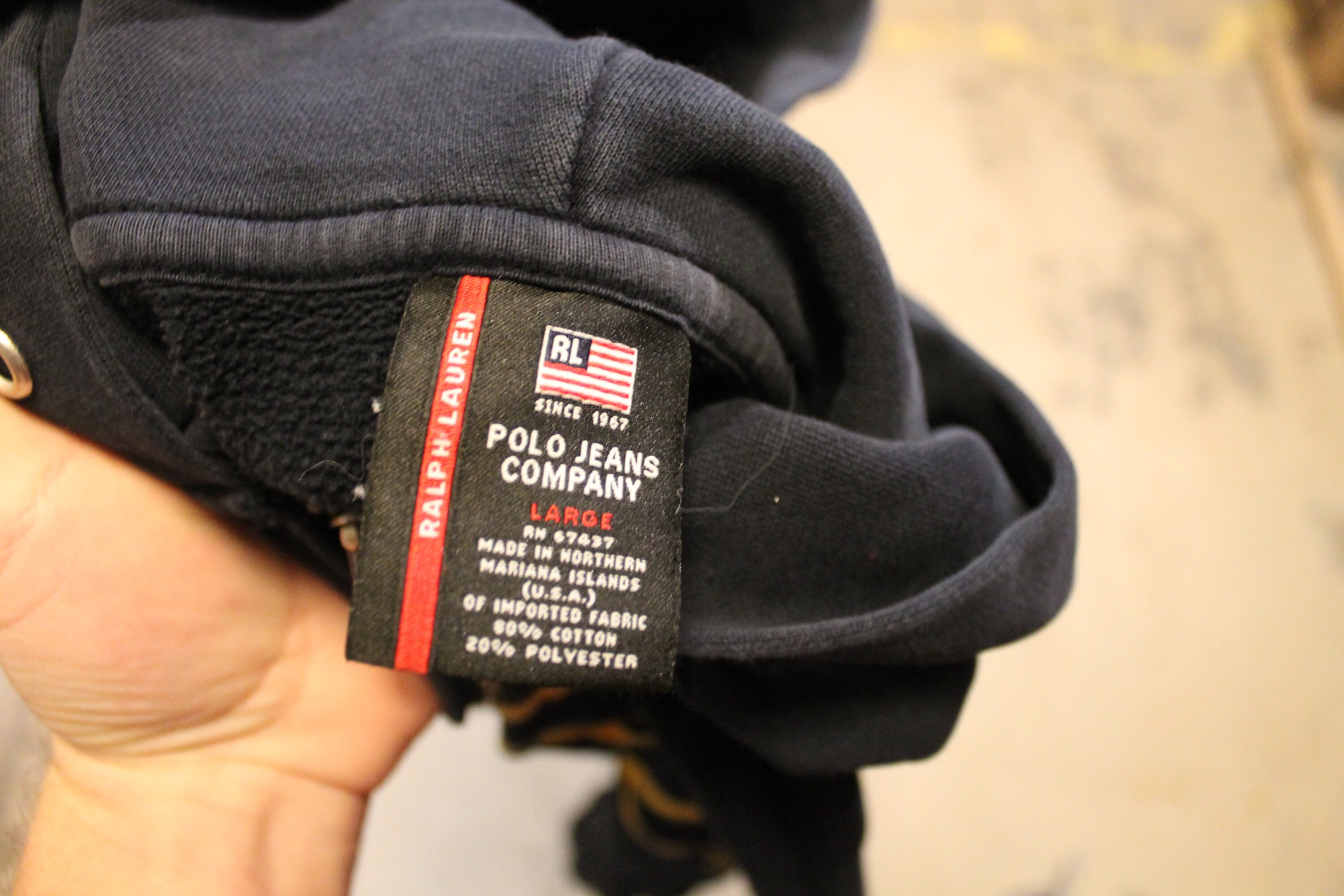 Vintage 1990s Polo Jeans Co Ralph Lauren Full Zip USA Hoodie