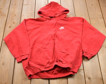 Vintage 1990s Nike Embroidered Hoodie / Vintage Nike Sweater / Embroidered Swoosh / Athletic Pull Over / Athleisure / Streetwear Fashion