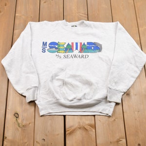 Vintage 1989 M.S Seaward Crewneck Sweatshirt / 80s Crewneck / Souvenir / Sailing / Athleisure / Streetwear / Travel And Tourism