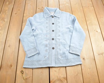 Vintage 1970s Pendleton 100% Wool Button Up Sweater Made In USA