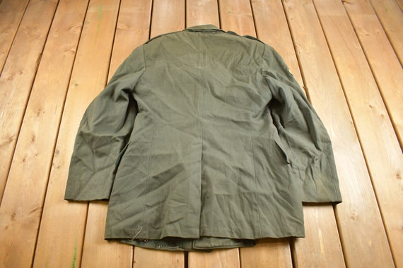 Vintage 1960s US Army Military Uniform Jacket / Button up