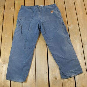 Vintage 1990s Carhartt Work Pants Size 42 x 30 / 90s Carpenter Pants / Made In USA / Distressed Carhartt / Vintage Workwear