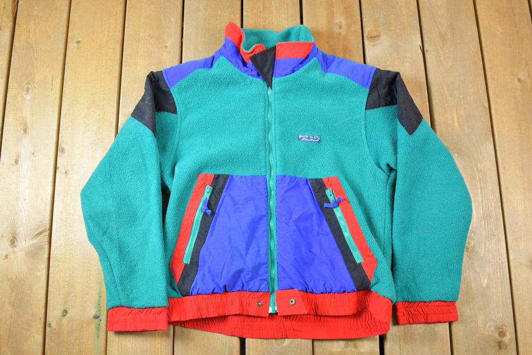 Eddie Bauer Fishing fleece jacket 90s Vintage 1990s Eddie Bauer
