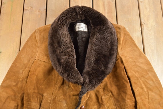 Vintage 1970s Wickbury Fur Lined Suede Coat / Fall Outerwear