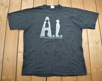 Vintage 2001 A.I Artificial intelligence Movie Promo T-shirt / Made In USA / XL / Steven Spielberg / Single Stitch