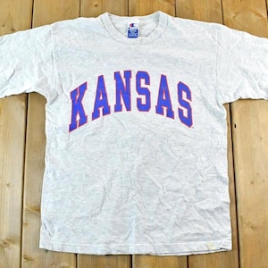 Vintage 1990s Champion Kansas Heavyweight Universität Collegiate T-Shirt / Netbook T-Shirt / Americana / Sportswear