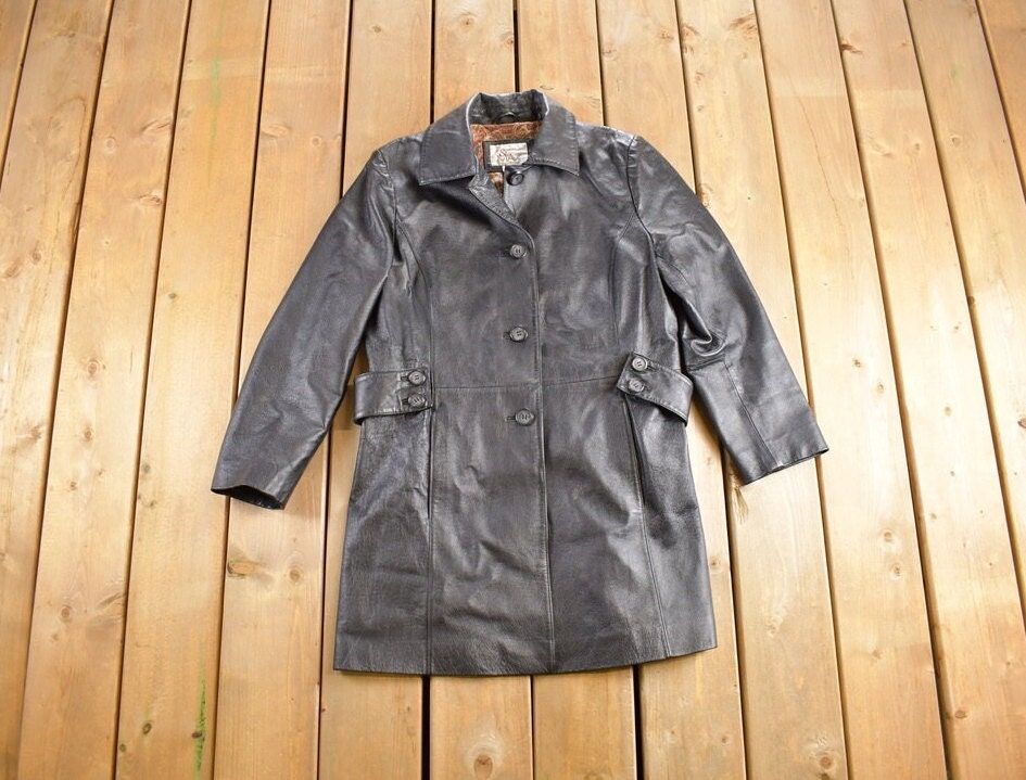 ジャケット・アウター 90s Archive   Super Long Coat vintage ZARA Basic Real Leather Long Trench Coat Jacket 90s