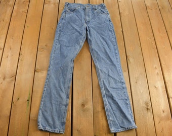 Vintage 1990s Carhartt Medium Wash Denim Jeans Size 30 x 33 / Hype Vintage / 90s Carpenter Pants / Denim Pants / Vintage Workwear