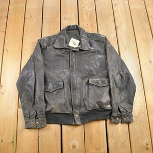 Vintage 1980s Original Leather Fine Leather Jacket / Fall Outerwear / Leather Coat / Distressed Leather / Streetwear Fashion /