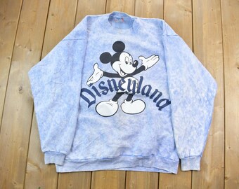 Vintage jaren 90 Mickey Mouse Disneyland ronde hals / vintage sweatshirt / vintage Disney / Mickey / geborduurd / gemaakt in de VS