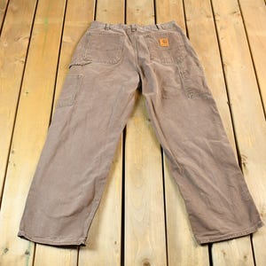 Vintage 1990s Brown Carhartt Work Pants Size 32 x 28 / 90s Carpenter Pants / Vintage Carhartt / Distressed Carhartt / Vintage Workwear