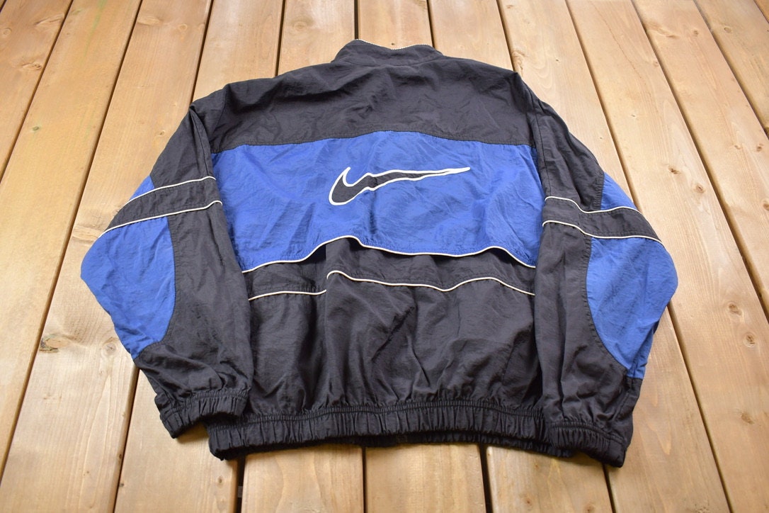 Vintage 1990s Nike White Tag Embroidered Logo Windbreaker - Etsy