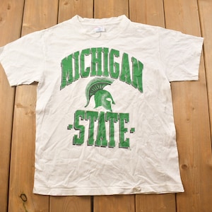 Vintage 1990s Michigan State Collegiate T-Shirt / NCAA Tee / Americana / Sportswear