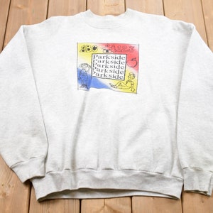 Vintage 1990s Parkside Graphic Crewneck / Parkside Print / Kindergarten Sweatshirt / School Print / Pullover Sweatshirt / Made In USA