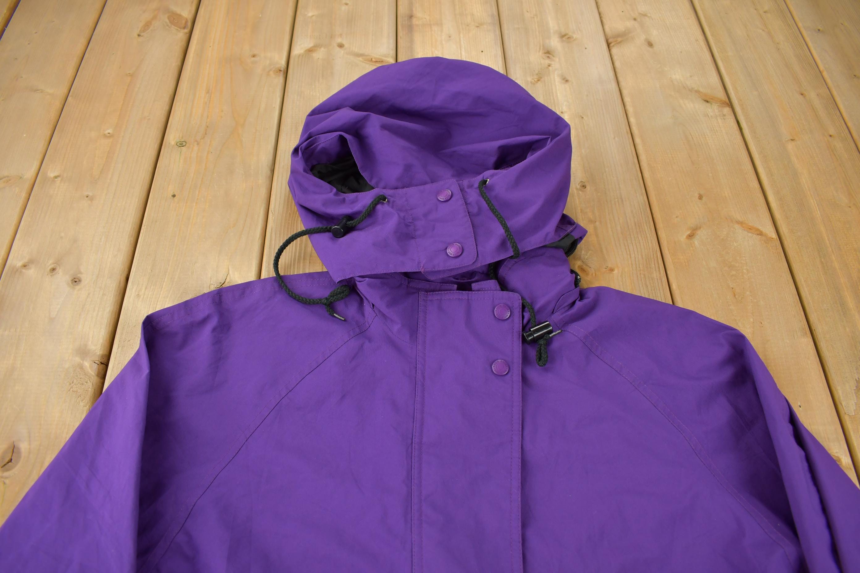 Vintage 1990s Eddie Bauer Purple Rain Jacket / 90s Eddie