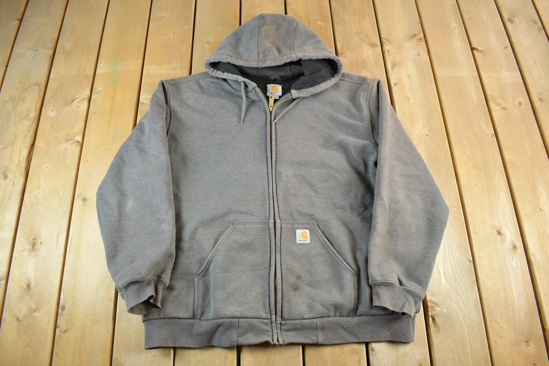 Vintage 1990s Carhartt Thermal Lined Heavy Weight Zip up Hoodie