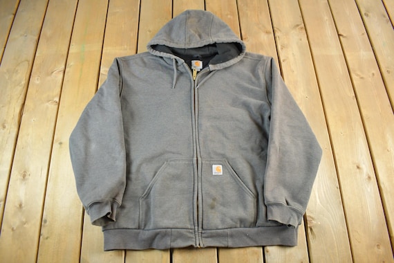 Vintage 1990s Carhartt Thermal Lined Heavy Weight Zip up Hoodie