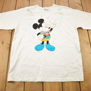 ヴィンテージ 1990年代 ウォルト ディズニー ワールド ミッキーマウス 刺繍 グラフィック レディース Tシャツ / 90年代 グラフィック Tシャツ / ヴィンテージ ミッキーマウス / 90年代 ディズニー Tシャツ