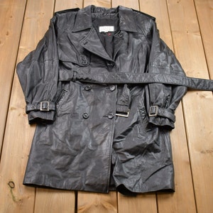 Vintage 1990s Pelle Studio Leather Full Length Jacket / Fall Outerwear / Leather Coat / Winter Outerwear / Streetwear / 90s Pelle Studio