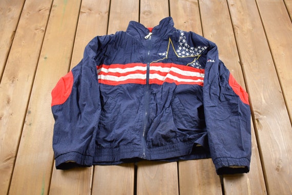 Vintage 1990s Fila Star Embroidered Windbreaker J… - image 1