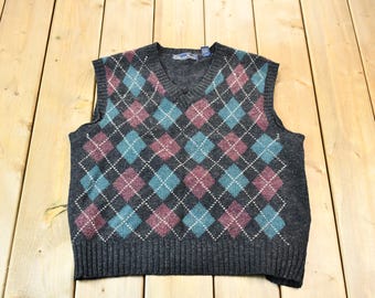 Argyle Sweater Vest - Etsy Australia