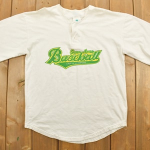 Vintage 1990s Green Acres Baseball Jersey / Embroidered / Sportswear / Camp Of Champions / Athletic Pullover / Canada