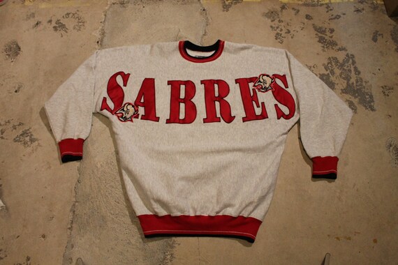 90s Crewneck / Vintage Buffalo Sabres / Spell Out