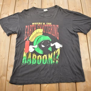 ヴィンテージ 1993 マービン・ザ・マーシャン ルーニー・テューンズ カートゥーン Tシャツ / 90年代 グラフィック Tシャツ / TV プロモーション Tシャツ / ワーナーブラザーズ