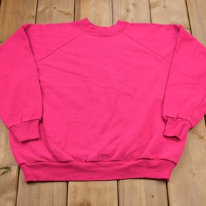 Vintage 1990s Raglan Sleeve Basic Crewneck Sweatshirt / 90s Crewneck / Souvenir / Athleisure / Streetwear / Vintage Raglan Sweatshirt