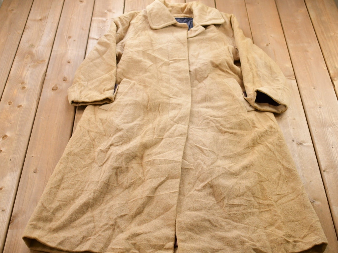 Vintage 1990s Wool Full Length Jacket / Wool Jacket / Vintage 90s