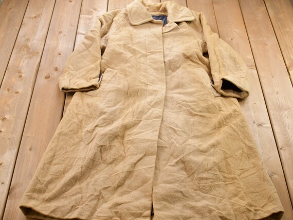 Vintage 1990s Wool Full Length Jacket / Wool Jacket / Vintage 90s