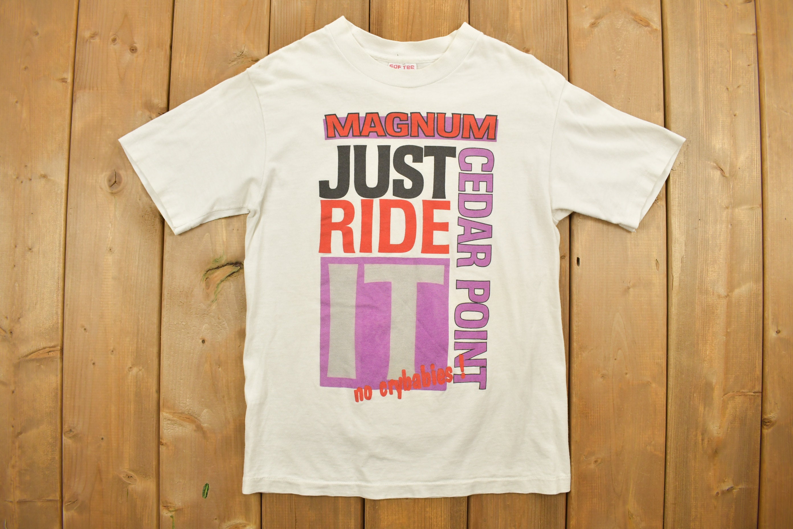 Vintage 1990s Cedar Point Magnum Ride Graphic T-shirt