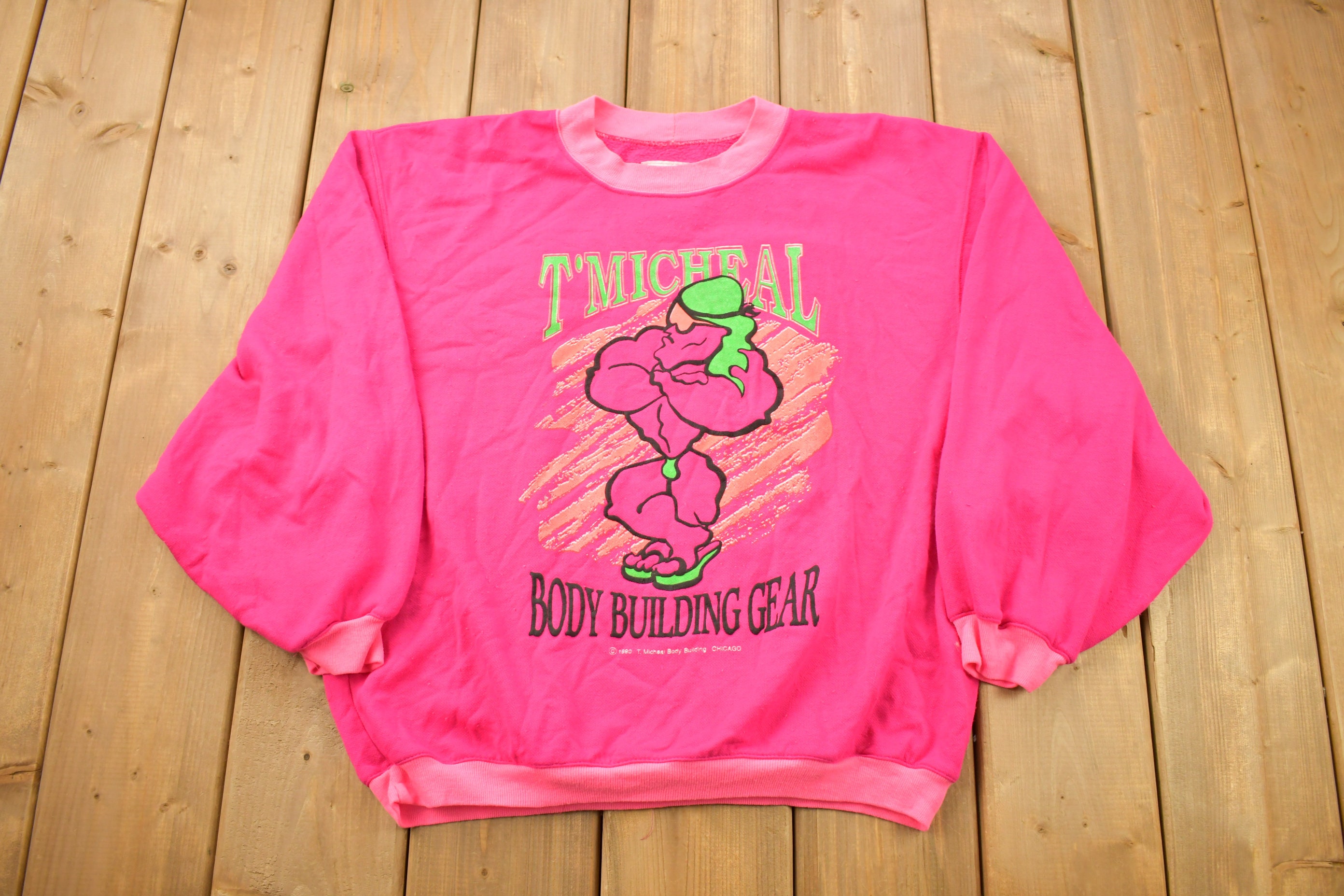 Vintage 1980s T'michael Body Building Gear Crewneck