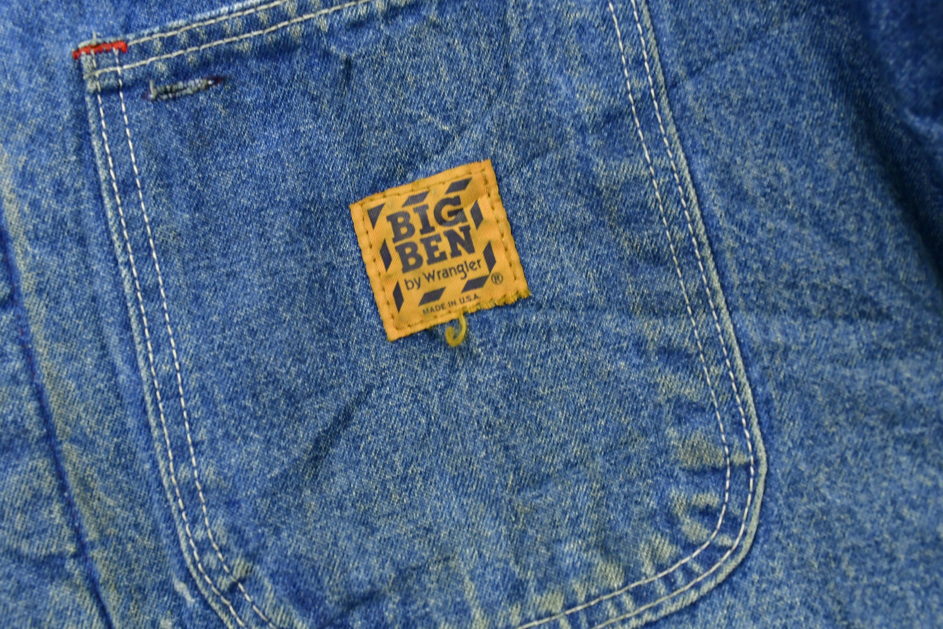 Vintage 1990s Big Ben by Wrangler Blanket Lined Jean Chore