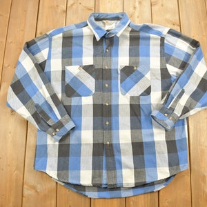 Vintage 1980s Carhartt Button Up Plaid Shirt Buffalo Plaid / Carhartt Workwear / Outdoors & Wilderness / Fall / Casual Wear