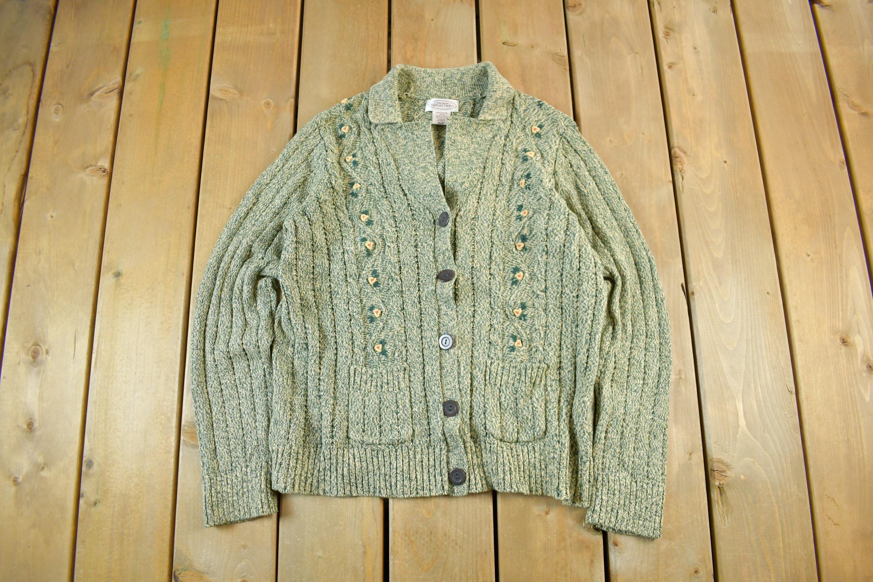 〜00's Sweat Cardigan Women's Y2K Zip Up Knit Cardigan Sweater Hollow Out Knitwear