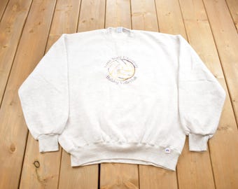トップス 1990's RUSSELL ATHLETIC cardigan VTG 90s Russell Athletic Full Zip Cardigan Sweatshirt M/L