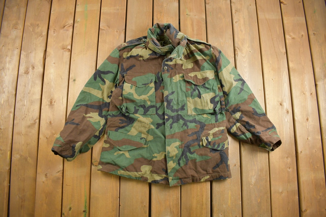 Vintage 1990s US Army Woodland Camo Military Field Jacket / US - Etsy