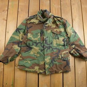 Vintage 1990s US Army Woodland Camo Military Field Jacket / US Army Green / Vintage Army / Militaria / Army Jacket