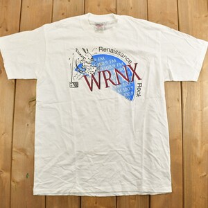 Vintage 1990s Renaissance WRNX 100.9 Souvenir T Shirt / Streetwear / Made In USA / Logo Tee / Essentials / Radio Tee