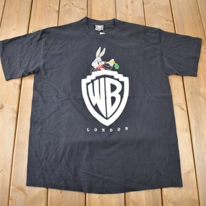 Vintage 1991 Warner Brothers London Single Stitch Graphic T Shirt Made In USA